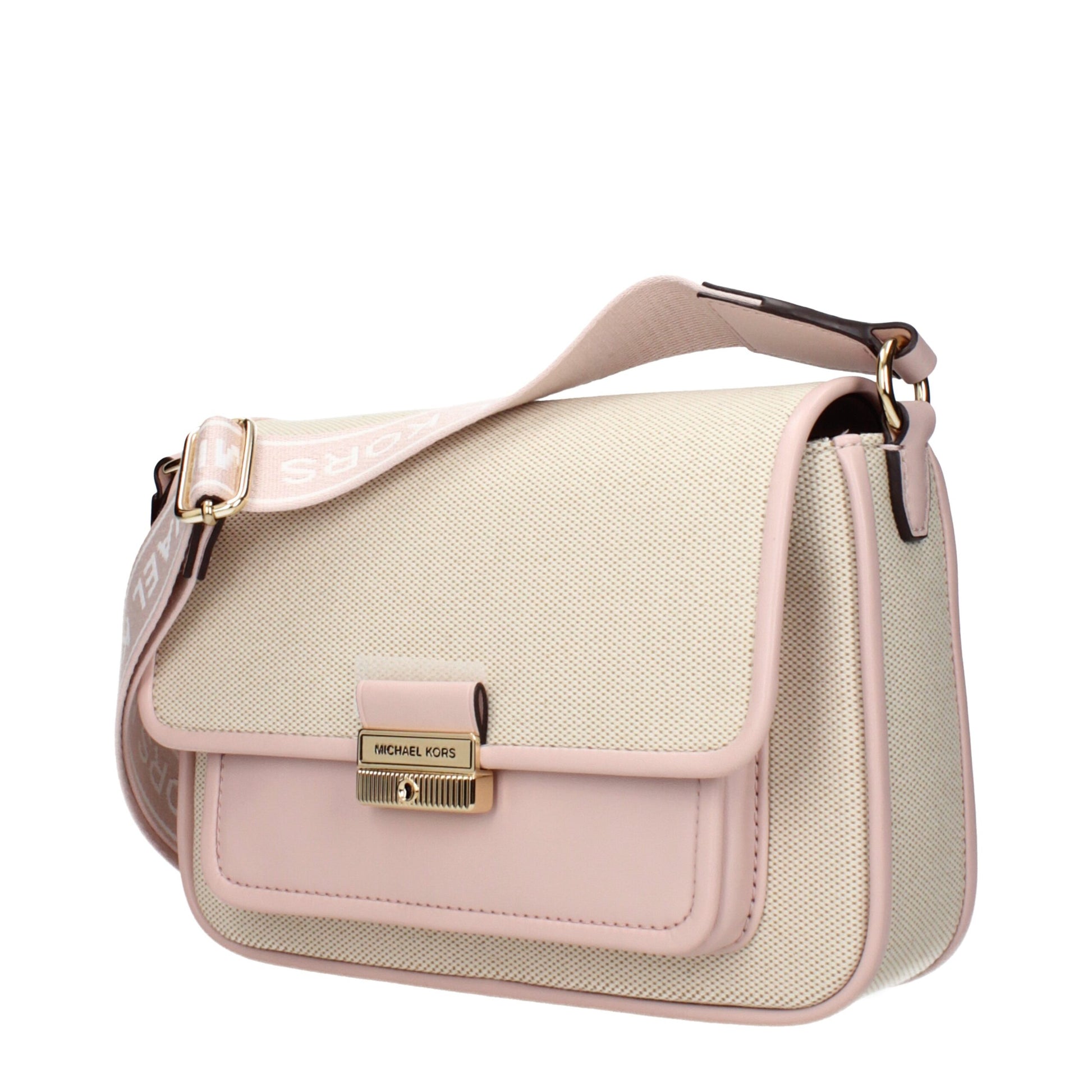 Beige Fabric Crossbody Bag