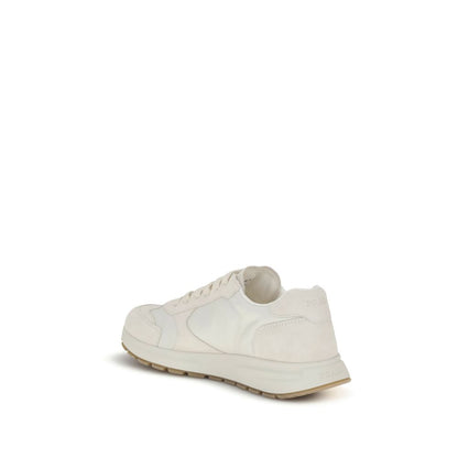 Cream Recycled Polyamide Athletic Sneakers