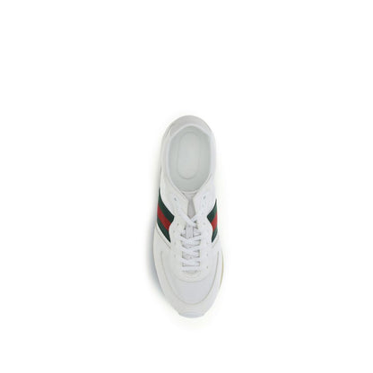 White Polyamide Athletic Sneakers