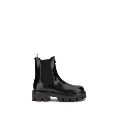 Black Rubber Ankle Boots