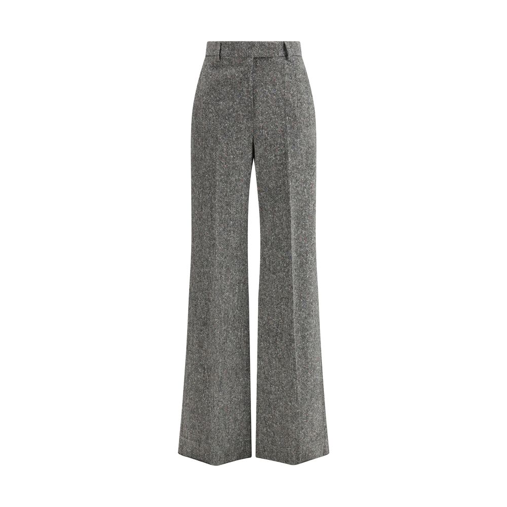Gray Fleece Wool Pants