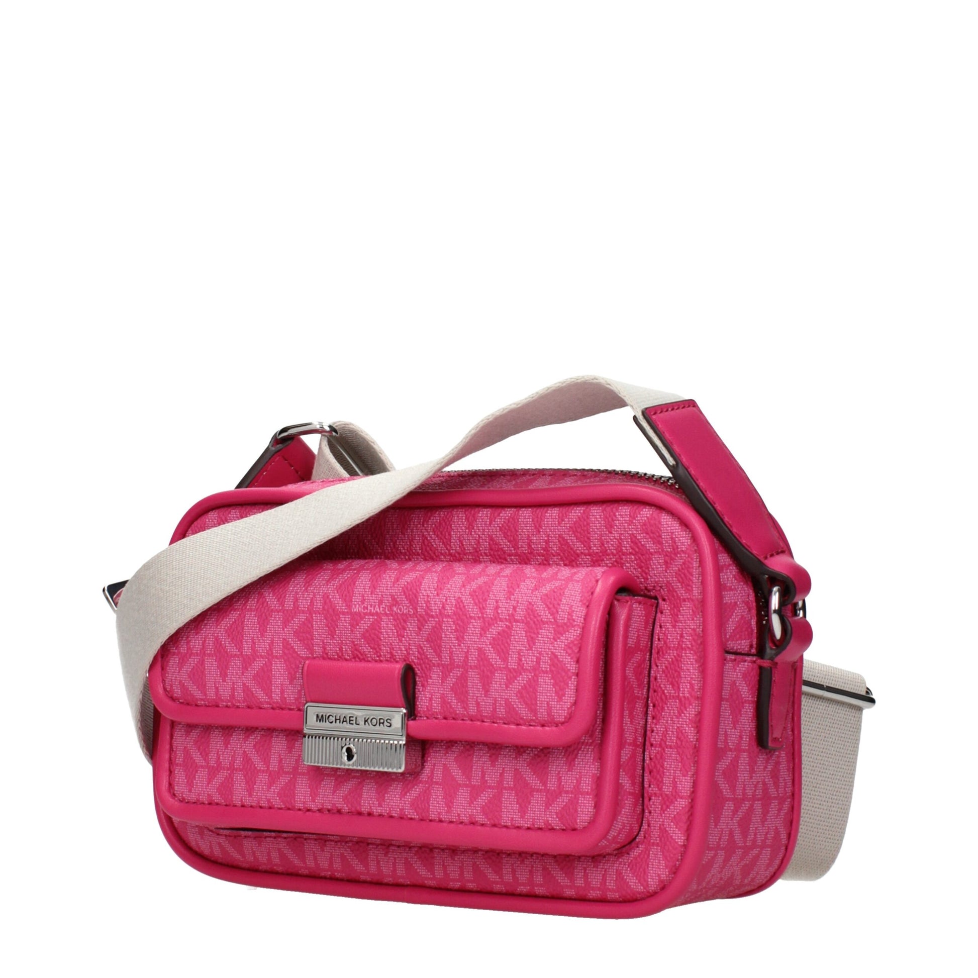 Pink Fabric Crossbody Bag
