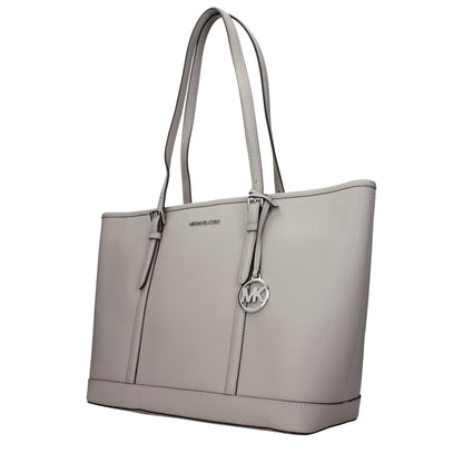 Gray Leather Shoulder Bags