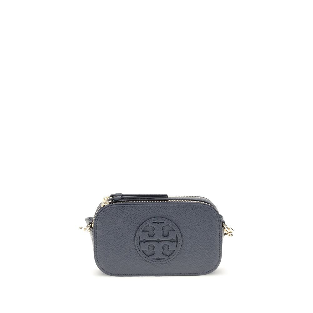 Blue Leather Shoulder Bag
