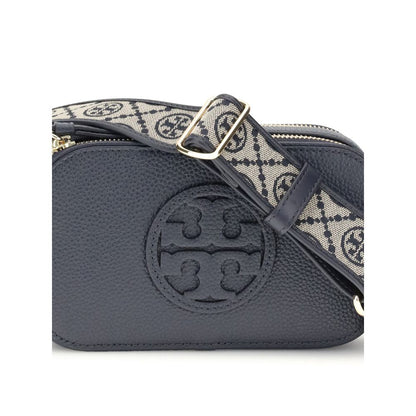 Blue Leather Shoulder Bag