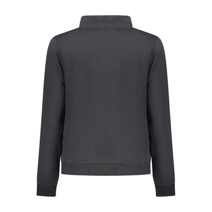 Black Cotton Women Sweatshirt