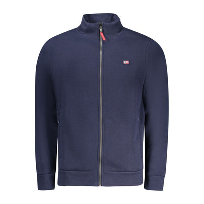 Blue Cotton Men Sweatshirt