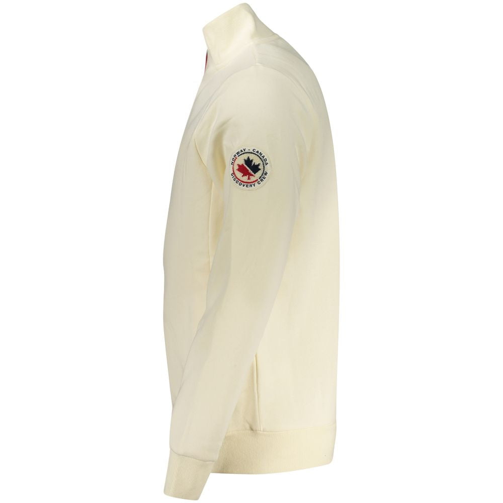 White Cotton Men's Sweatshirt