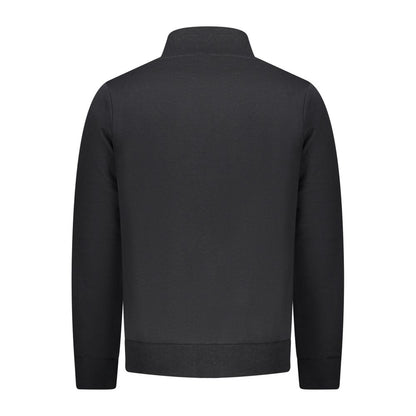 Black Cotton Men Sweatshirt