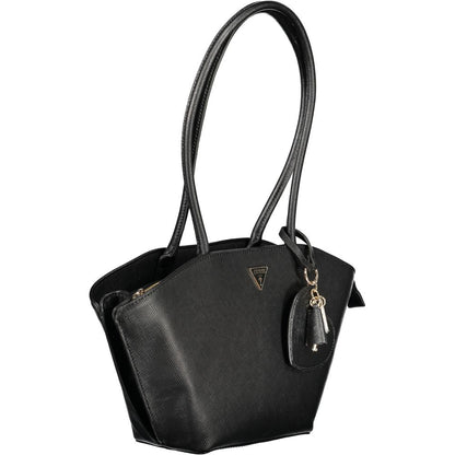 Black Polyurethane Women's Handbag