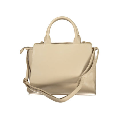 Beige PVC Women Handbag