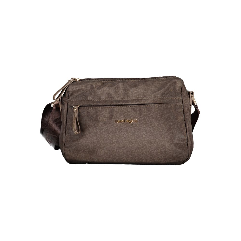 Brown Polyester Women Handbag