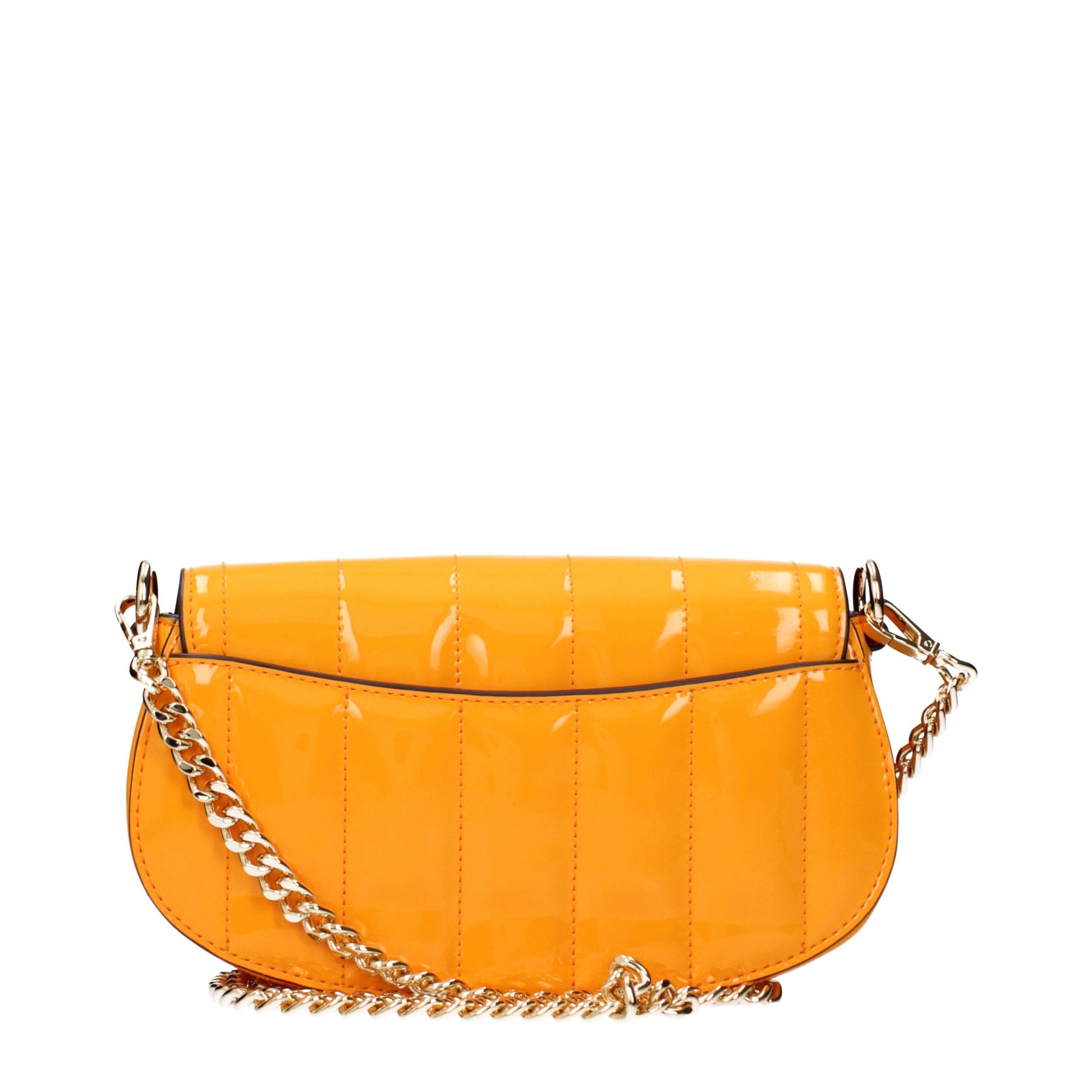 Orange Leather Crossbody Bag