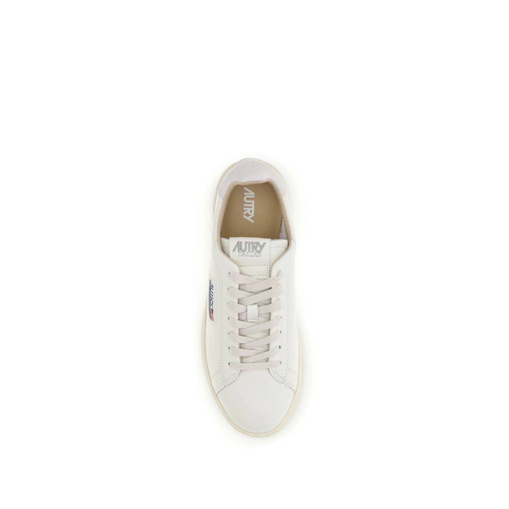 White Rubber Low Top Sneakers
