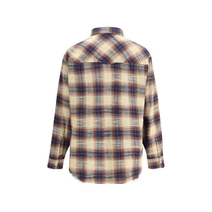 Brown Cotton Pattern Shirt