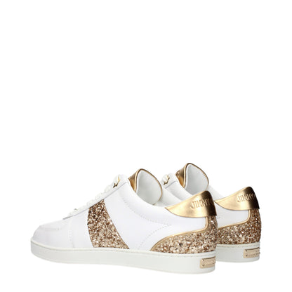 White Leather Low Top Sneakers