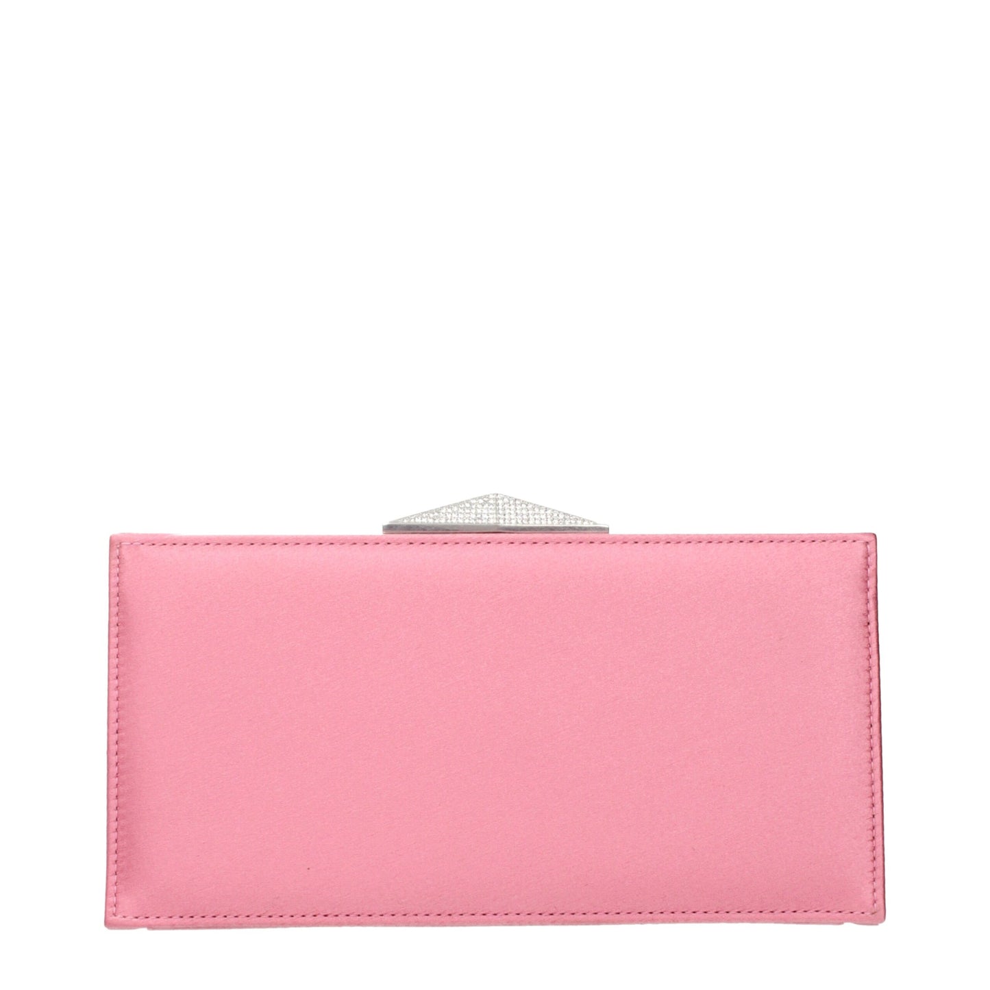 Pink Satin Clutch Bag