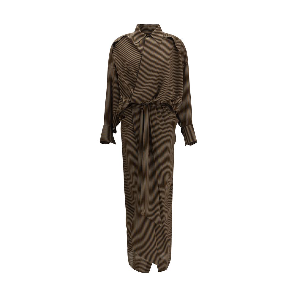 Multicolor Silk Casual Dress