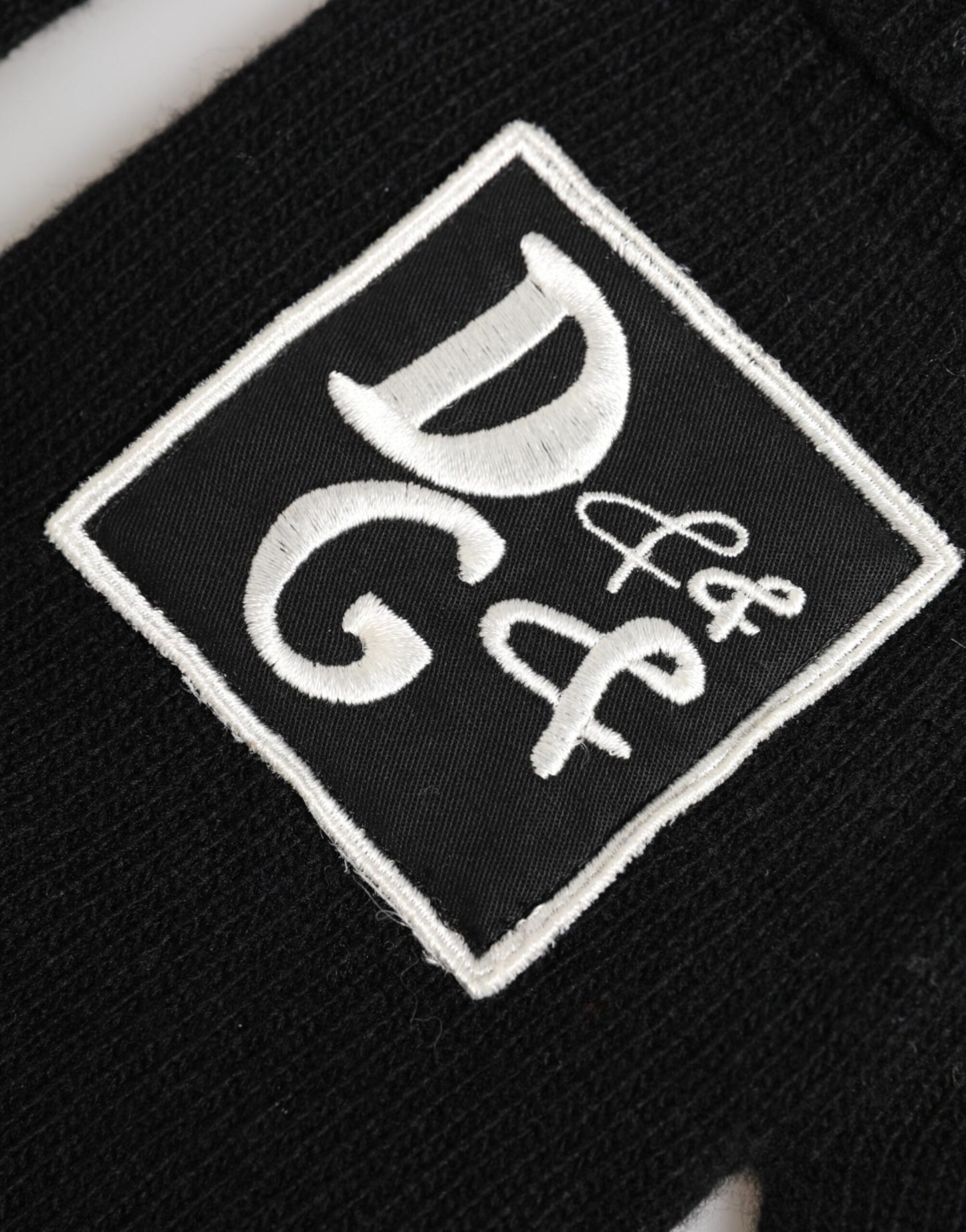 Black Virgin Wool Knit Hands Mitten Men Gloves