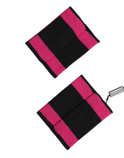 Black Pink DG Logo Cashmere 1 Pair Wristband