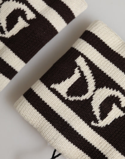Black White DG Logo Cotton 1 Pair  Wristband