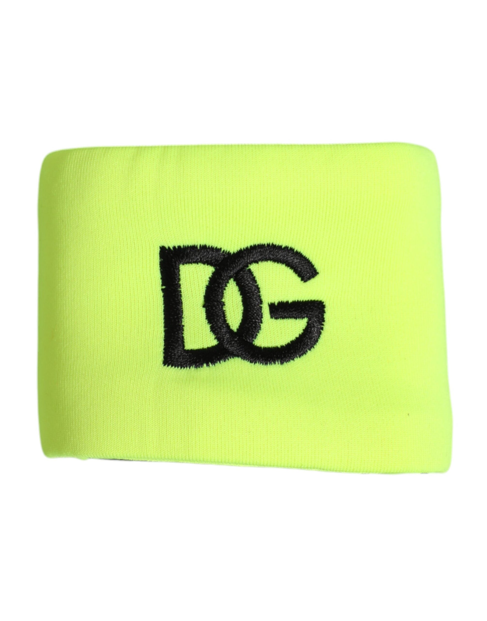 Yellow Green Silk DG Logo Men Wristband