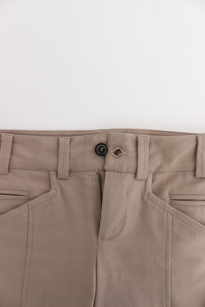 Beige Dress Skinny Slim Straight Chinos Pants