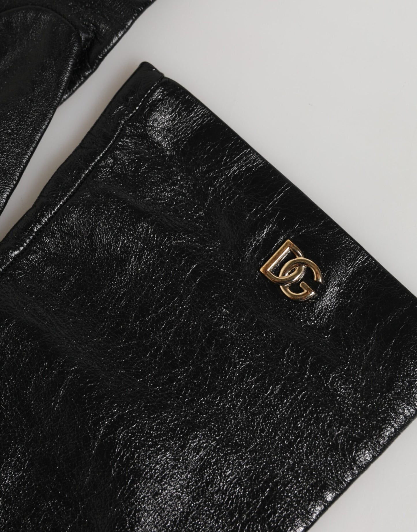 Black Polyester Elbow Length Mitten Gloves