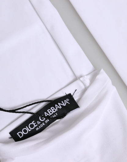 White Nylon Fingerless Elbow Length Mitten Gloves