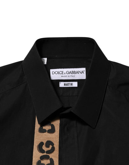 Black DG Cotton Collared MARTINI Dress Shirt