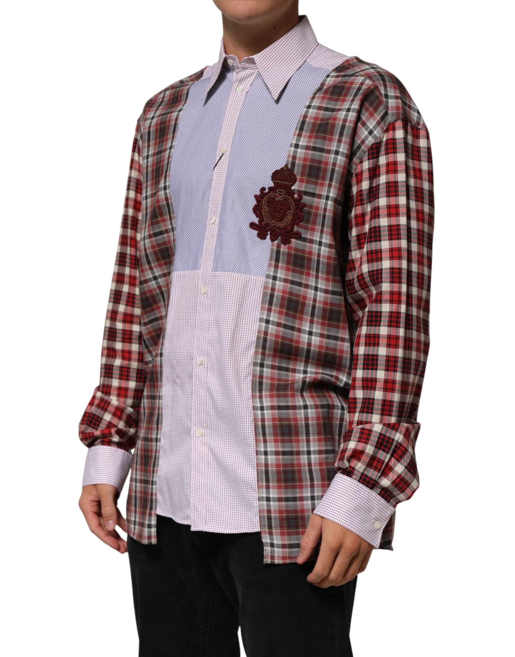 Multicolor Cotton Collared Checkered Shirt