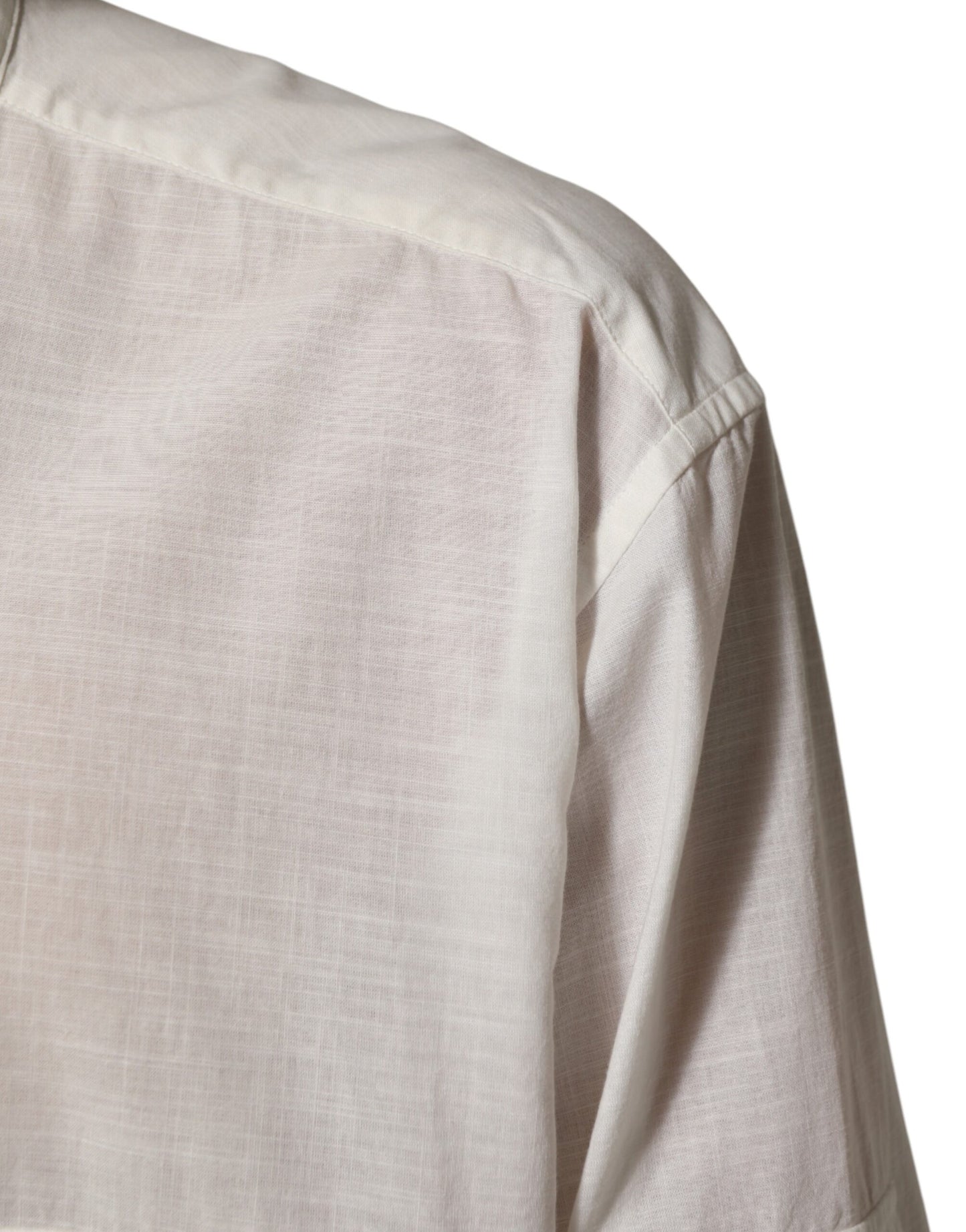 White Cotton Floral Print Button Down Shirt