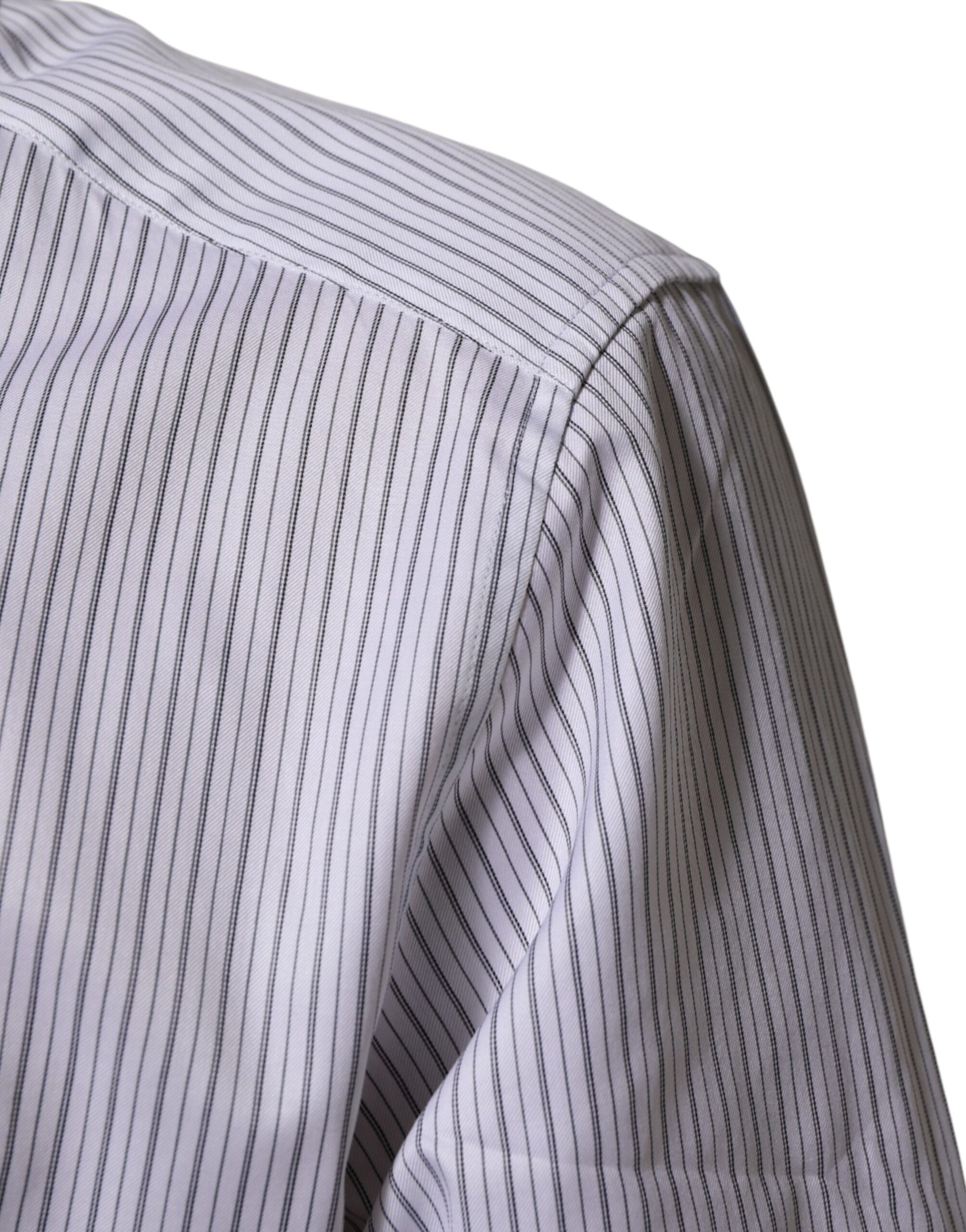 White Stripes Long Sleeves GOLD Dress Shirt