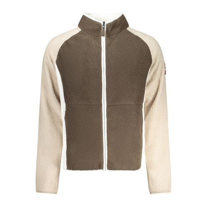Brown Polyester Men Sweater