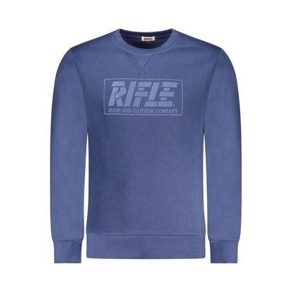 Blue Cotton Men Sweatshirt