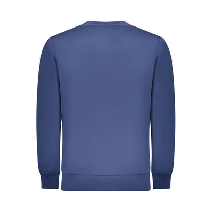 Blue Cotton Men Sweatshirt