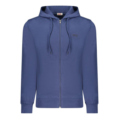 Blue Cotton Men's Hoodie