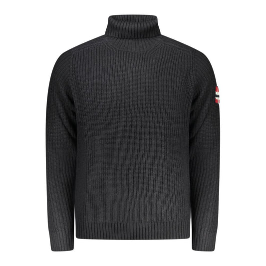 Blue Wool Men Sweater