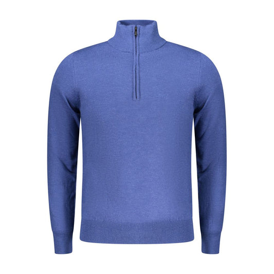 Blue Wool Men Sweater