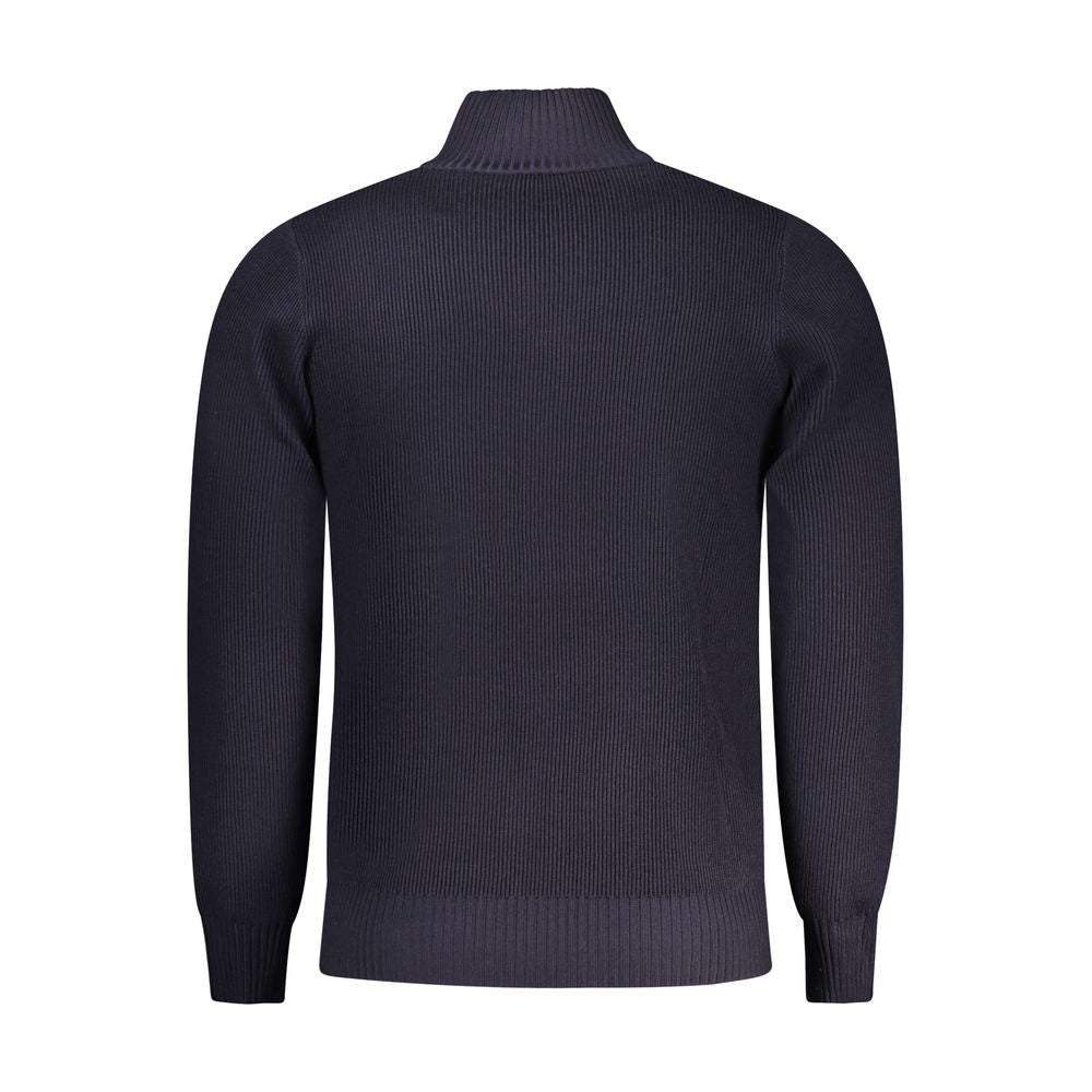 Blue Nylon Men Sweater