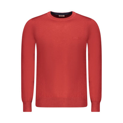 Red Wool Men Sweater