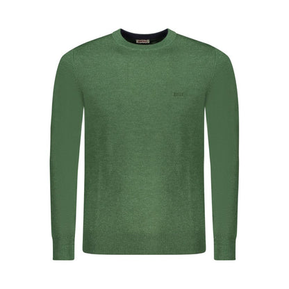Green Wool Men Sweater