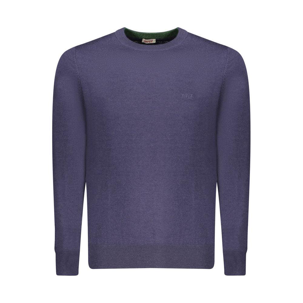 Blue Wool Men Sweater