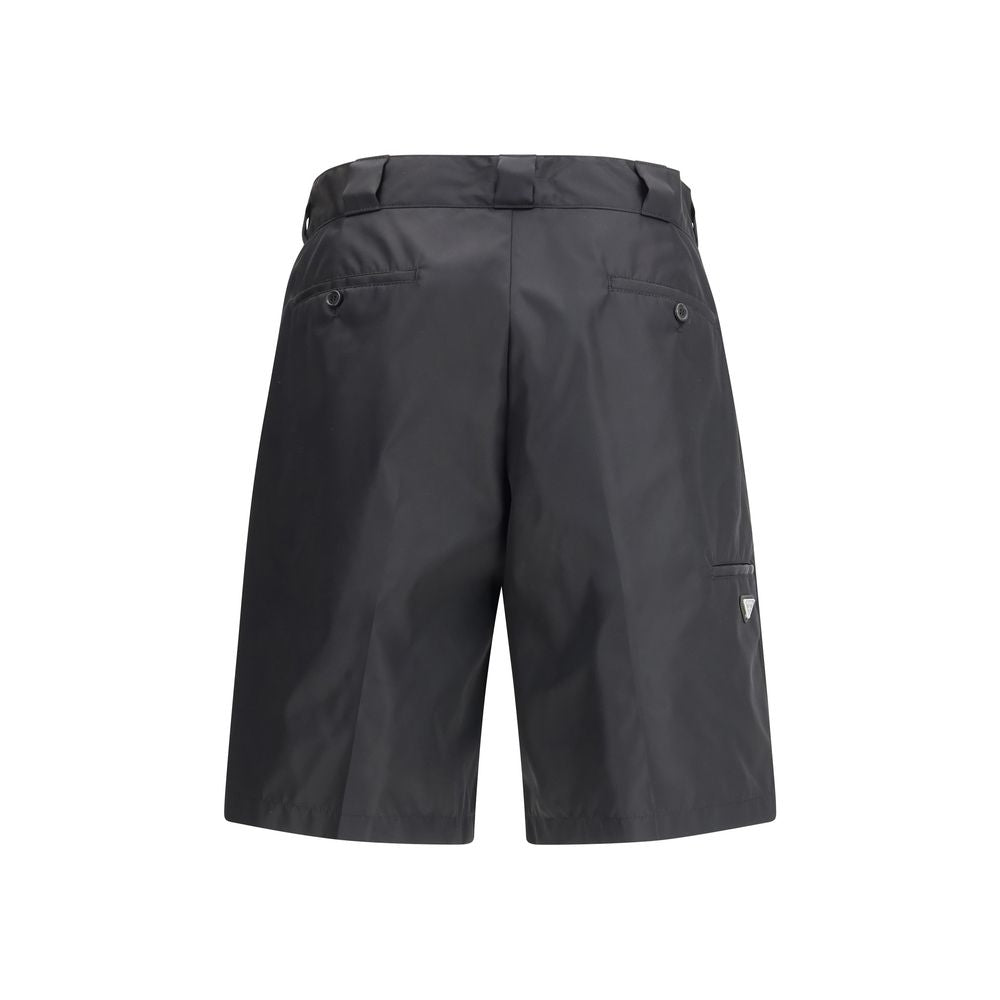 Black Recycled Polyamide Bermuda Shorts