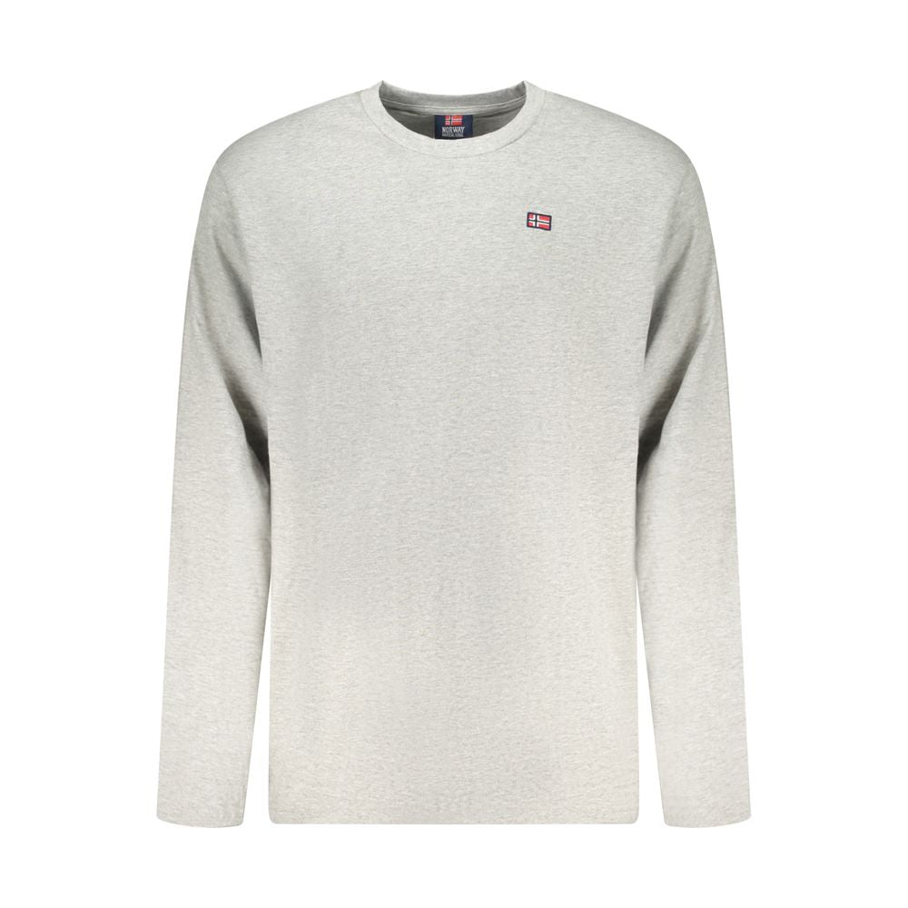 Gray Cotton Men T-Shirt