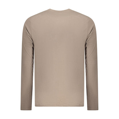 Brown Cotton Men T-Shirt