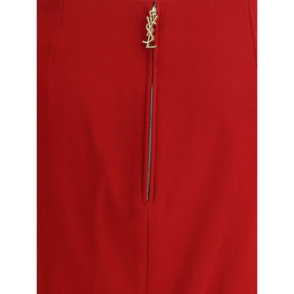 Red Viscose Skirt