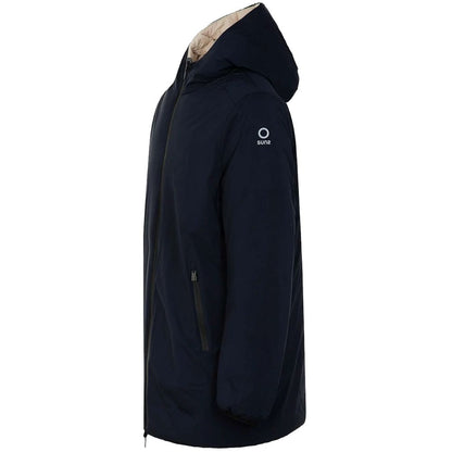 Blue Polyester Jackets & Coat