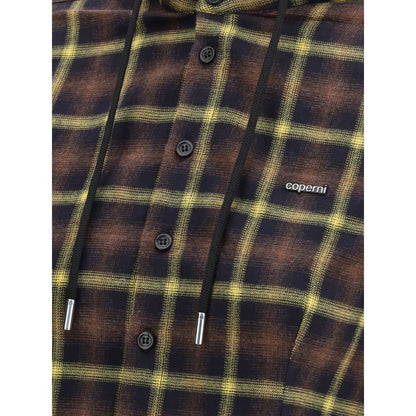 Brown Cotton Pattern Shirt