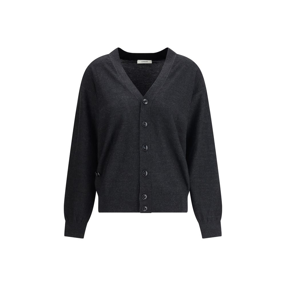 Gray Merino Wool Cardigan